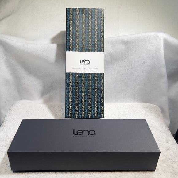 Lena Salon Designer Pro Flat Iron LN-66B New Gift Box Travel Bag Glittery Black - Picture 11 of 16